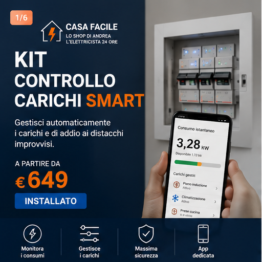 Kit Controllo Carichi Smart CASA FACILE con installazione professionale