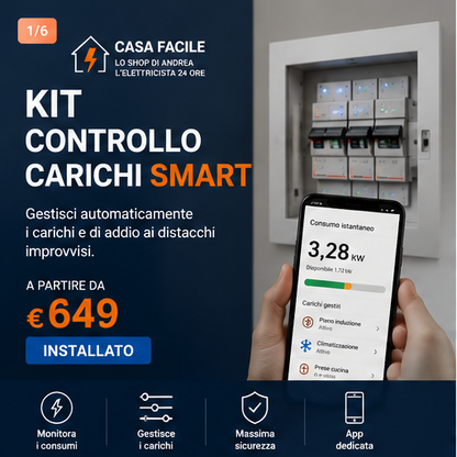 Kit Controllo Carichi Smart CASA FACILE con installazione professionale