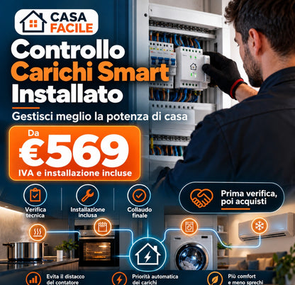 Controllo Carichi Smart installato da 569 euro IVA e installazione incluse - Casa Facile