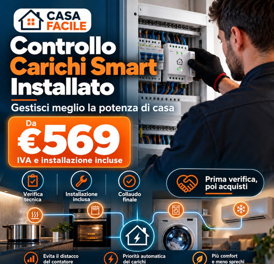 Controllo Carichi Smart installato da 569 euro IVA e installazione incluse - Casa Facile